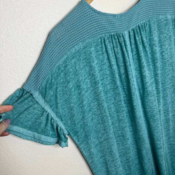 Live Well Lifestyle Teal Short Sleeve Oversized Tee XL - Picture 6 of 9